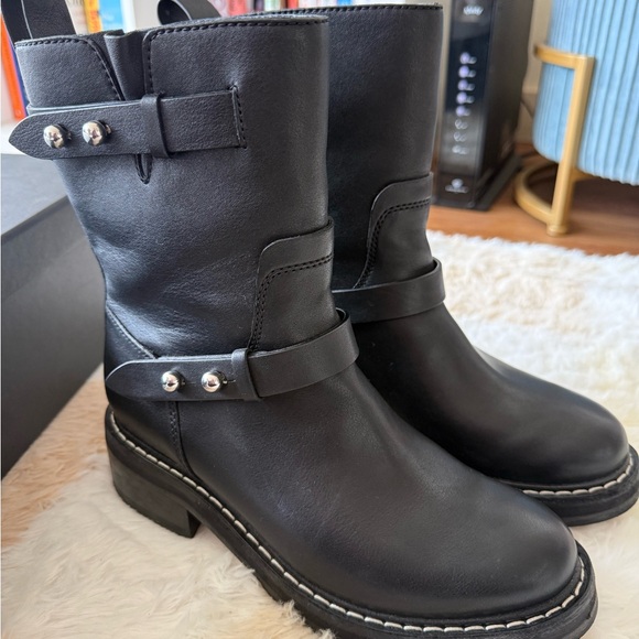 Rag & Bone RB Moto Boots Black Leather Size 38 / US 8 – Worn Once – Retail $595 - Picture 9 of 9
